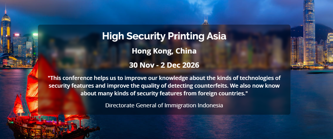High Security Printing Asia Hong Kong 2026
