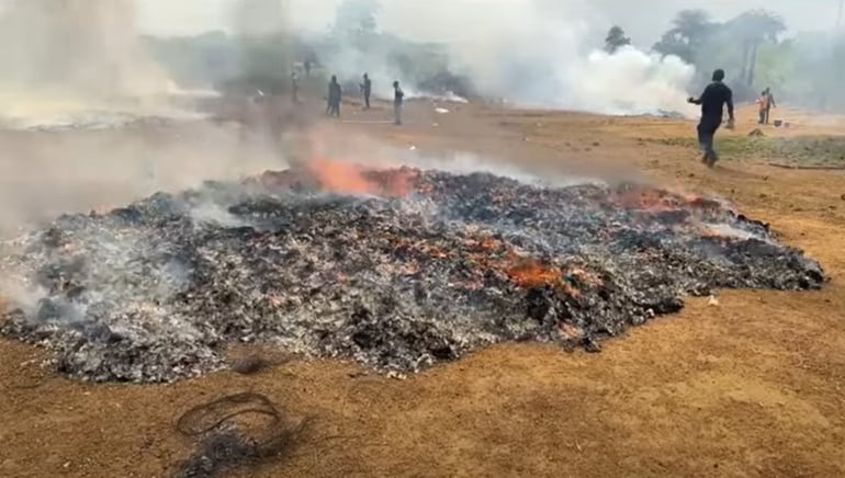 incineration of banknotes