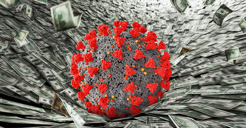 viruses and bacteria on banknotes